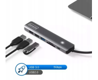 Zenwire Hub USB-C 7w1 HDMI 4K USB 3.0 SD PD 100W Macbook - 1604635 - zdjęcie 4